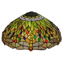 Meyda Lighting 18"W Tiffany Hanginghead Dragonfly Shade