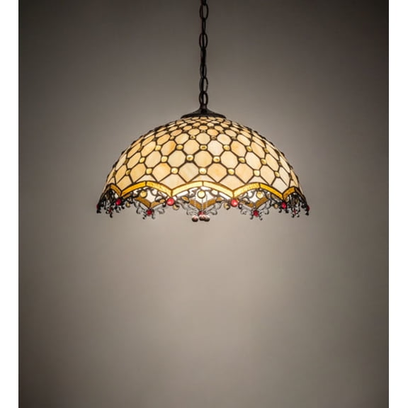 Meyda Tiffany 151323 Diamond And Jewel 3 Light 18" Wide Pendant - MultiColor