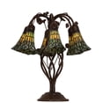 thumbnail image 1 of Meyda Lighting 19" High Stained Glass Pond Lily Green 6 Light Table Lamp - 18.5 Wide, 1 of 2