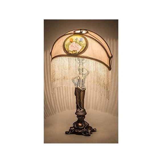 Fringe Table Lamp in Ivory