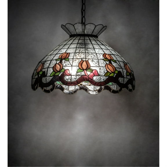 Meyda Lighting 20" Wide Roseborder Pendant