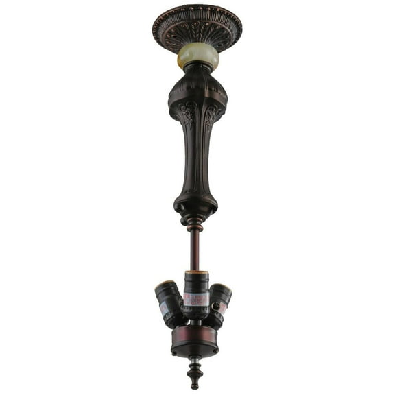 Meyda Lighting 21.5" BULB COLUMN/ONYX/COLUMN 3 LT FLUSH 14809