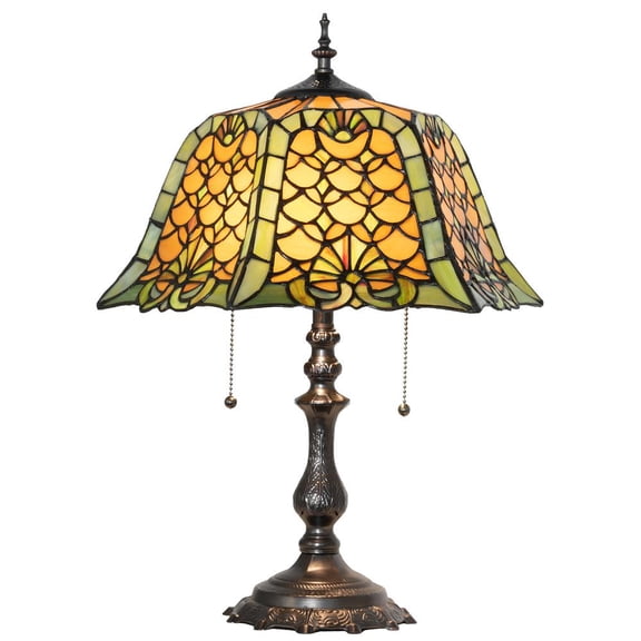 Meyda Lighting 21" High Duffner & Kimberly Shell & Diamond Table Lamp
