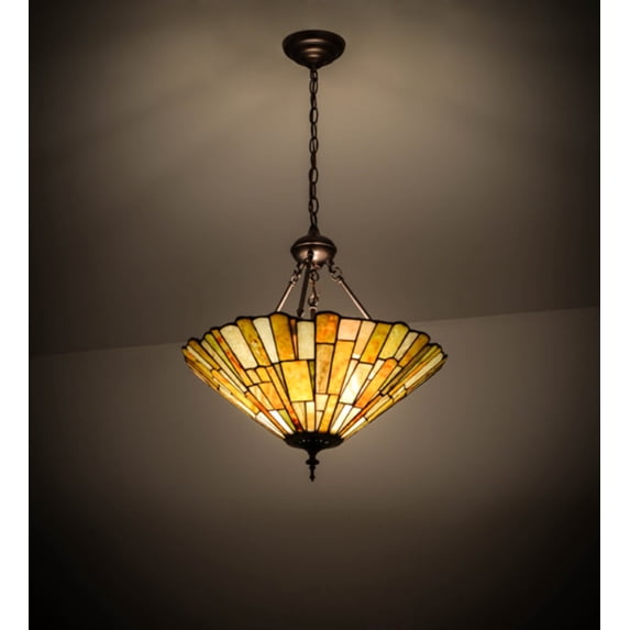21" Wide Delta Jadestone Inverted Pendant
