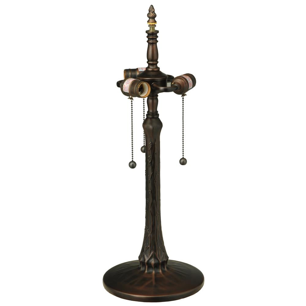Bronze 23" Multi-color Handcrafted Tiffany Tree Table Lamp Base