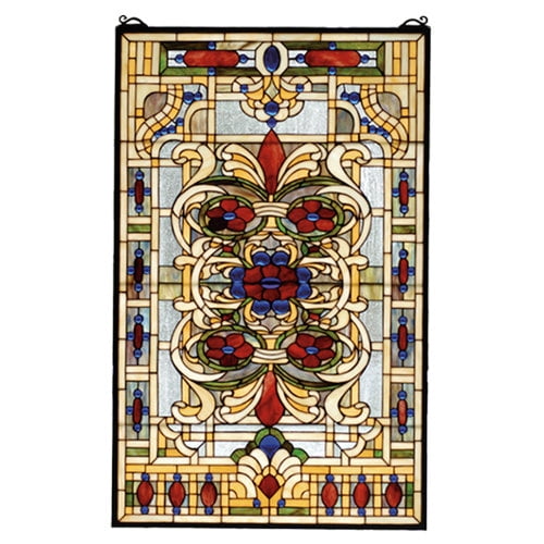 Meyda Tiffany 71268 Stained Glass Tiffany Window From The Violet Rosette Collection -
