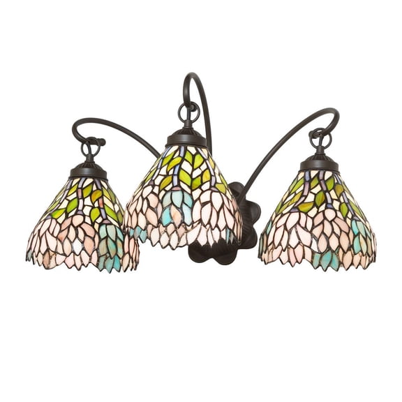 Meyda Lighting 22" Wide Wisteria 3 Light Wall Sconce