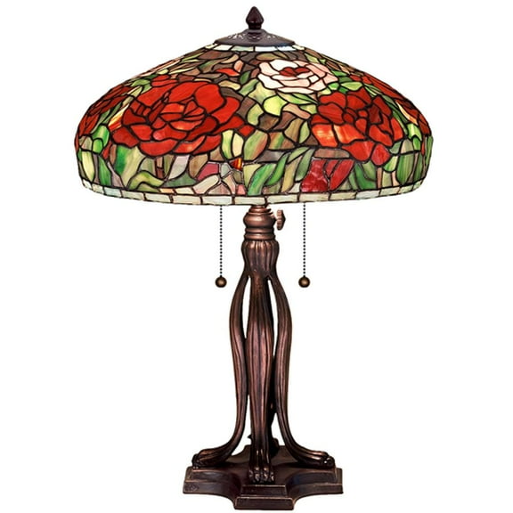 23.5"H Tiffany Peony Table Lamp
