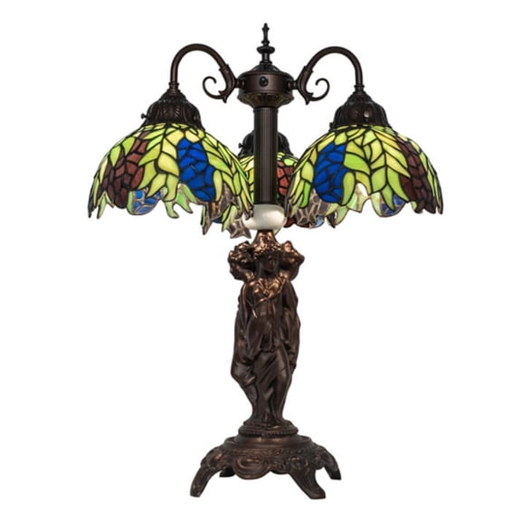 Meyda Tiffany 245478 Tiffany 3 Light 23" Tall Buffet Table Lamp - MultiColor