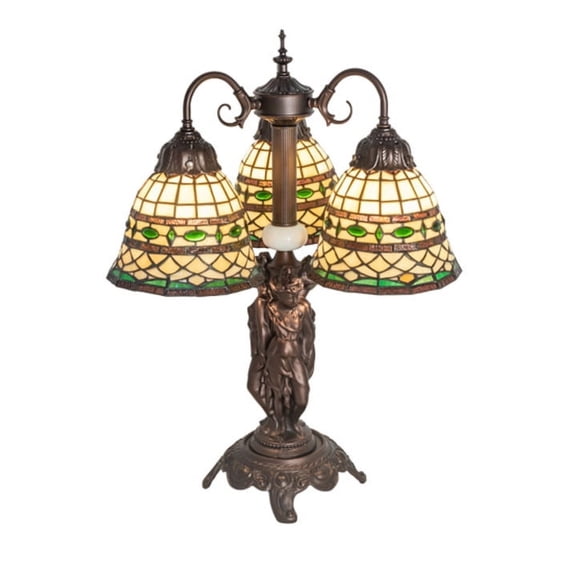 Meyda Tiffany 245484 Tiffany Roman 3 Light 23" Tall Buffet Table Lamp - MultiColor