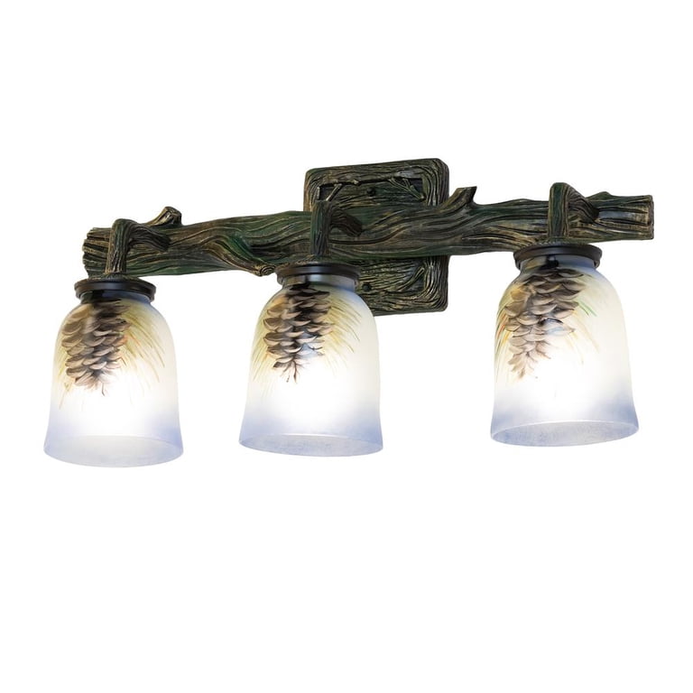 View of Pine Cone Vanity Lights Indoor Outdoor Colour Changing 40 LED Crystal