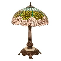 Meyda Lighting 23" Wide Tiffany Cabbage Rose Table Lamp