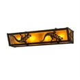 thumbnail image 1 of Meyda Lighting 24'W Gecko Vanity Light, Timeless Bronze/Amber Mica - 14333, 1 of 7