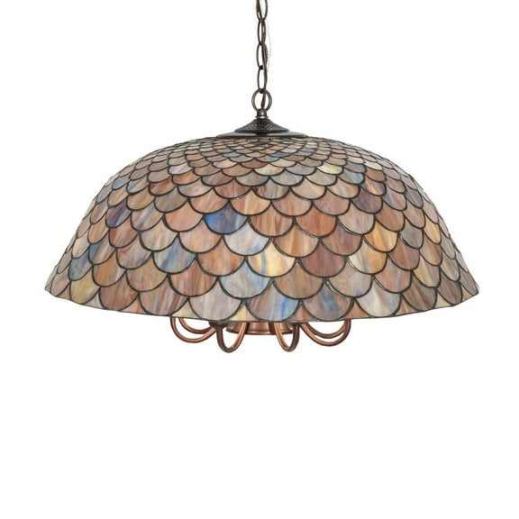 Meyda Lighting 24" Wide Tiffany Fishscale Pendant