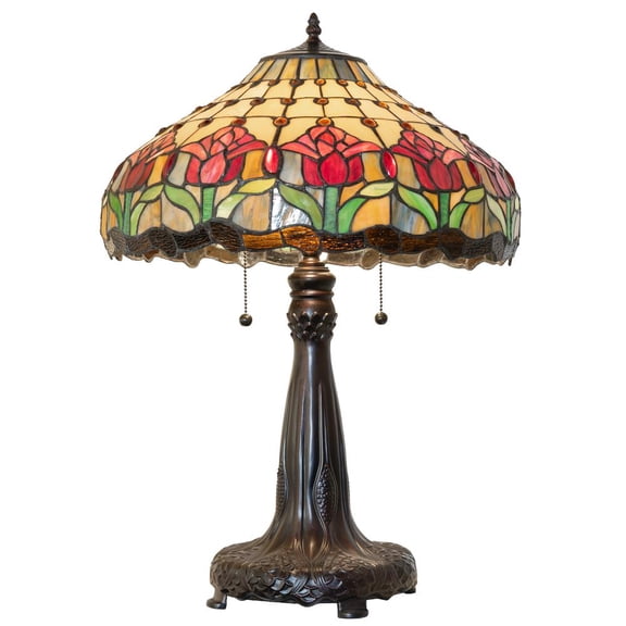 Meyda Lighting 26" High Colonial Tulip Table Lamp