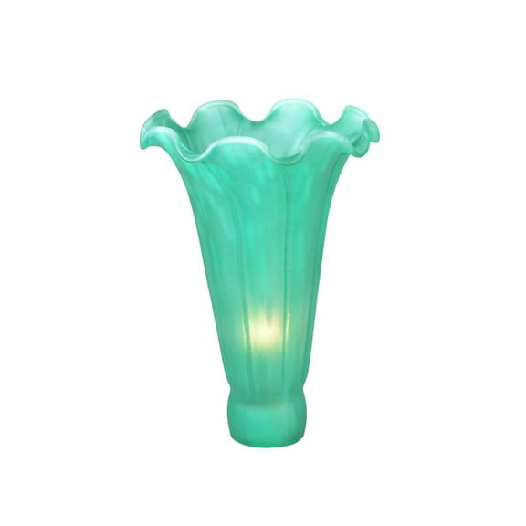 Meyda Lighting 3"W X 5"H GREEN POND LILY SHADE