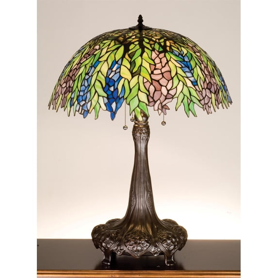 31"H Tiffany Honey Locust Table Lamp