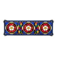 thumbnail image 1 of Meyda Lighting 33" Wide X 10" High Tudor Trio Stained Glass Window, 1 of 1