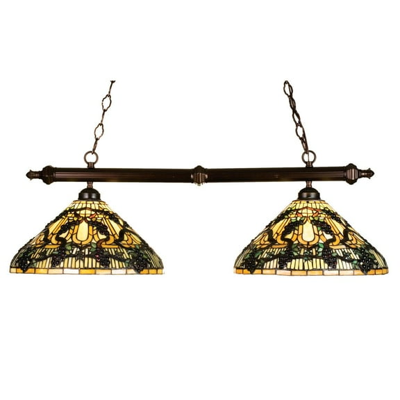 Meyda Lighting 39"L Jeweled Grape 2 LT Island Pendant