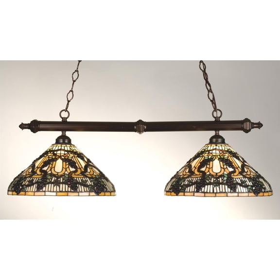 39"L Jeweled Grape 2 LT Island Pendant