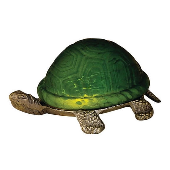 4"H Turtle Art Glass Accent Lamp