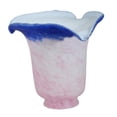 thumbnail image 1 of 5.5"W Fluted Pink And Blue Shade, 1 of 2