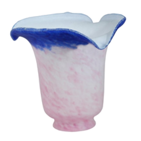 5.5"W Fluted Pink And Blue Shade