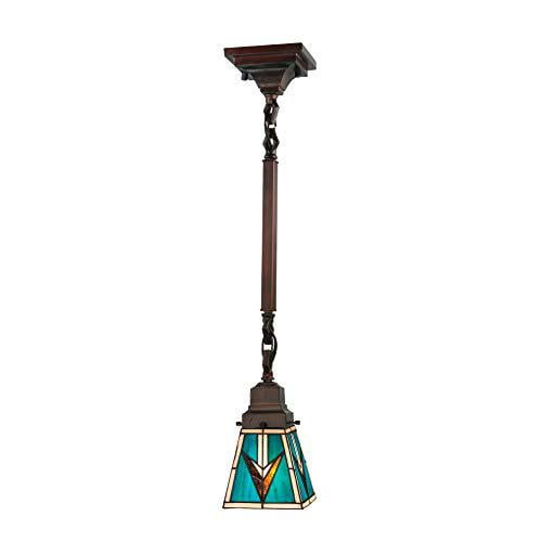 Valencia Mission Inspired 5" Multicolor Mini Pendant with Mahogany Bronze Finish