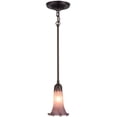 thumbnail image 1 of Meyda Tiffany 157419 Transitional One Light Mini Pendant from Lavender Pond Lily collection in Bronze/Dark finish, 5.00 inches, 1 of 4