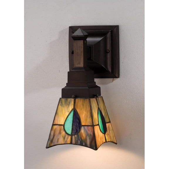 5"W Mackintosh Leaf Wall Sconce