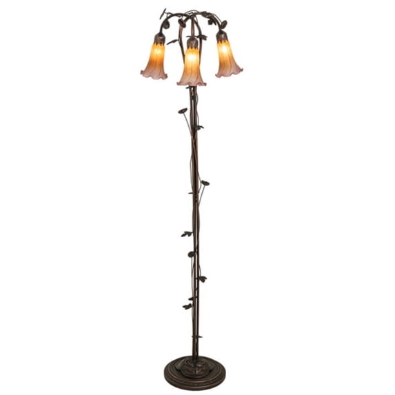 Meyda Tiffany 38635 3 Light 58" Tall Tree Floor Lamp - MultiColor