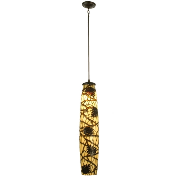 Meyda Tiffany 81066 6.5" W Pinebranch Mini Pendant - MultiColor