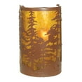 thumbnail image 1 of Meyda Lighting 6'W Tall Pines Corner Wall Sconce, Rust/Amber Mica - 81808, 1 of 2
