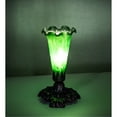 thumbnail image 1 of 7" High Green Pond Lily Accent Lamp, 1 of 7