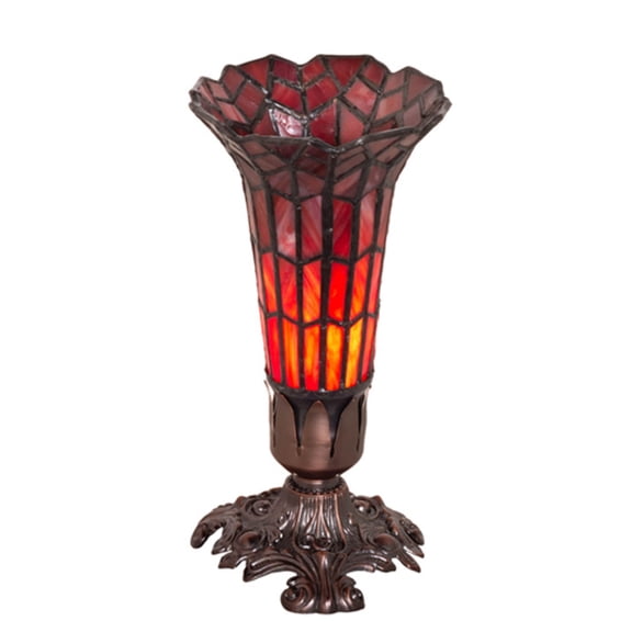 Meyda Tiffany 239057 Pond Lily Victorian 8" Tall Buffet Table Lamp - MultiColor