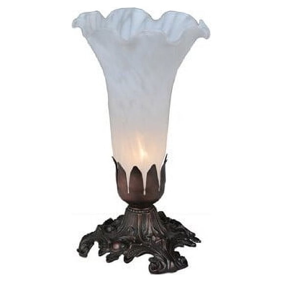 Meyda Home Indoor Decorative Lighting Accessories 8"H White Pond Lily Accent Lamp [White]