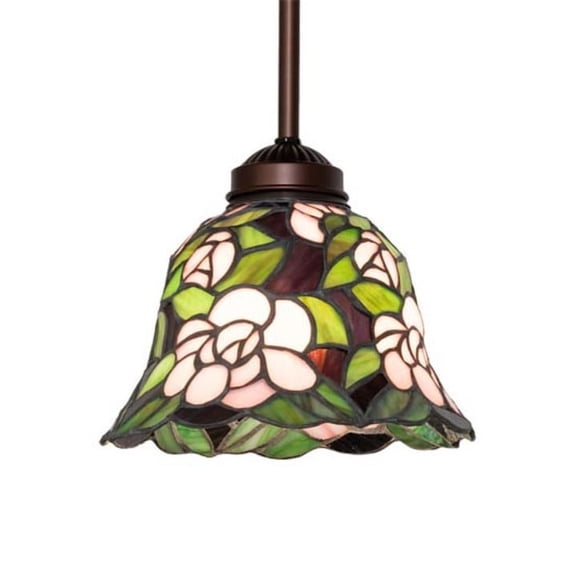 Meyda Tiffany 12862 Begonia 8" Wide Mini Pendant - MultiColor