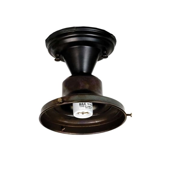 Meyda Lighting Schoolhouse Semi Flush Hdwr/6'Fitter, Craftsman - 30263
