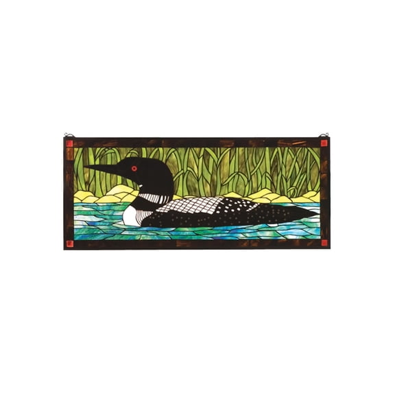 Meyda Tiffany 14625 40 Inch W X 17 Inch H Loon Window