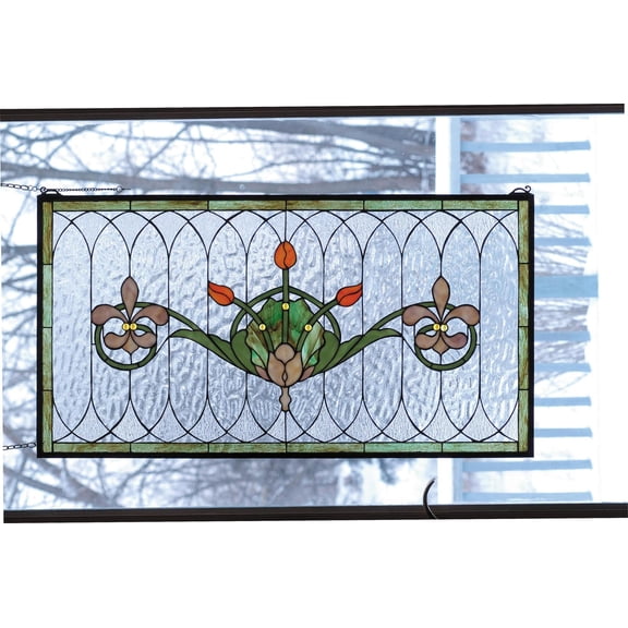 Tulip and Fleurs Window Panel