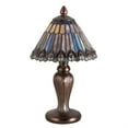 thumbnail image 1 of 12"H Tiffany Jeweled Peacock Mini Lamp.602, 1 of 3