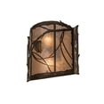 thumbnail image 1 of Meyda Tiffany 32794 15 Inch W Whispering Pines Wall Sconce   Antique Copper Finish with Silver Mica Glass, 1 of 5