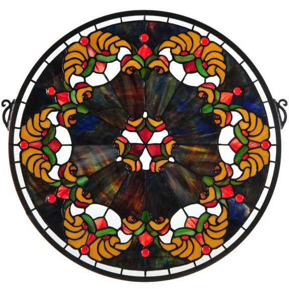 Meyda Saffron Middleton Medallion Stained Glass Window
