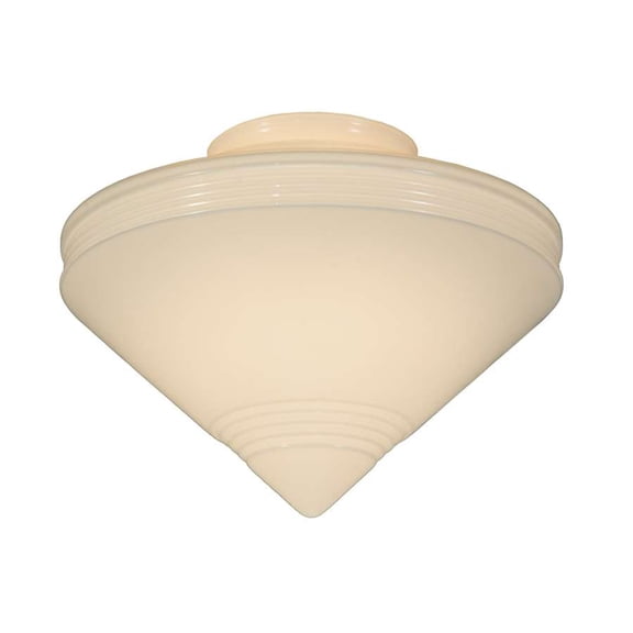Meyda Tiffany 101442 Deco Fanlight Shade - White