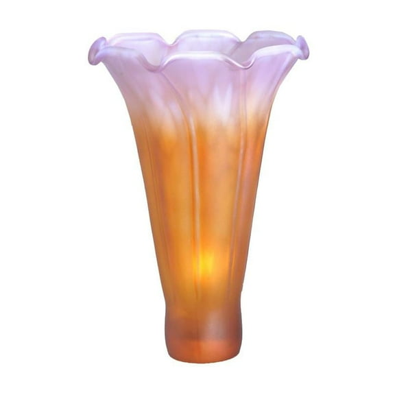 Meyda Lighting 3"W x 5"H Amber/Purple Lily Shade