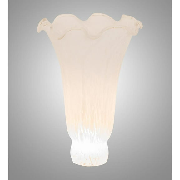 Meyda Tiffany 10171 High Pond Lily 4" Wide X 6" Tall Lamp Shade - White