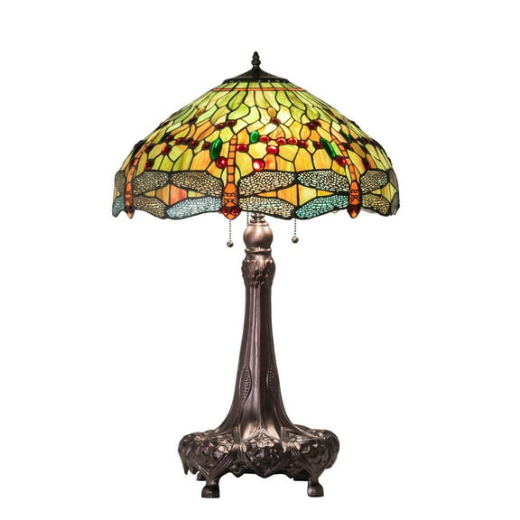 Meyda Tiffany 101830 3 Light 31" Tall Tiffany Table Lamp - MultiColor