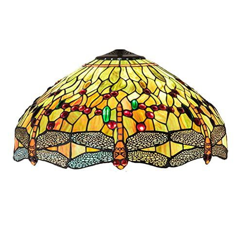 Meyda Tiffany 10501 Tiffany Hanginghead Dragonfly 10.5" Tall Lamp Shade - Orange / Red /