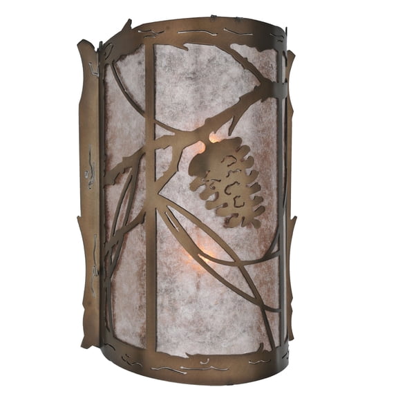 Meyda Tiffany 108002 10" W Whispering Pines Wall Sconce - Copper