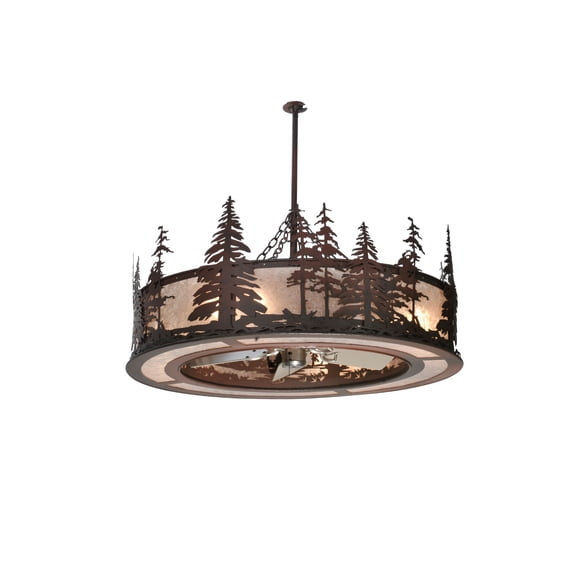 Meyda Tiffany 108064 Tall Pines 44" Wide 5 Blade Indoor Ceiling Fan - Rust / Wrought Iron